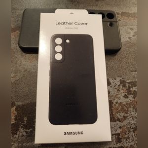 Samsung Galaxy S22 Leather Cover, Black